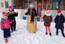 Зимние забавы в селе Чердынцево
